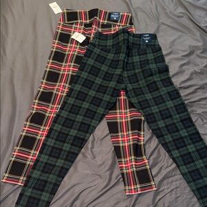 $118 Lot of 2 J. Crew Multicolor Plaid Pants